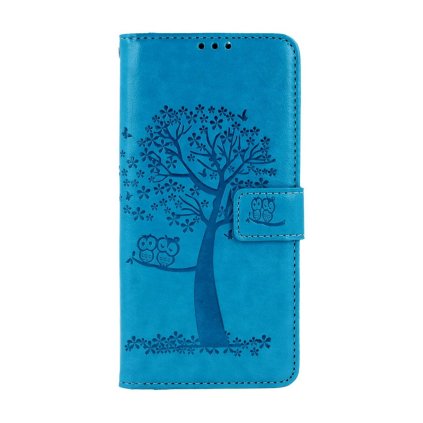Flipové puzdro na Samsung A54 5G Tyrkysový strom sovičky