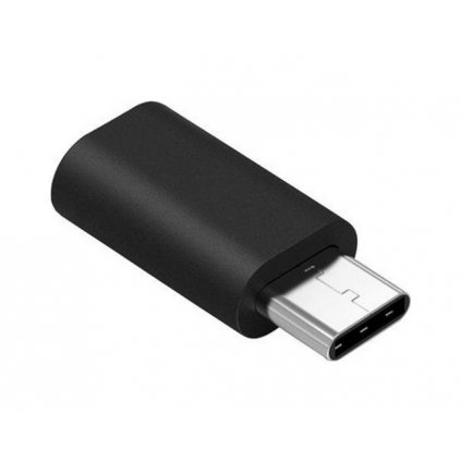 Adaptér TopQ USB-C - microUSB čierny