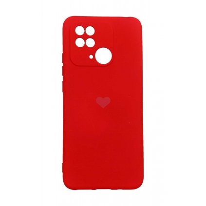Zadný kryt Vennus HEART na Xiaomi Redmi 10C červený