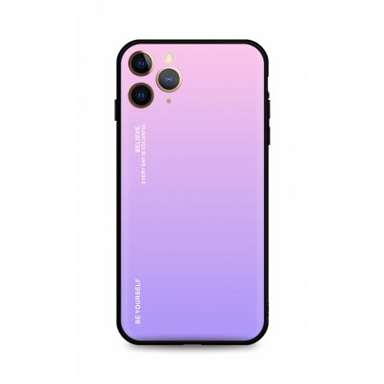 Zadný pevný kryt LUXURY na iPhone 11 Pro dúhový ružový