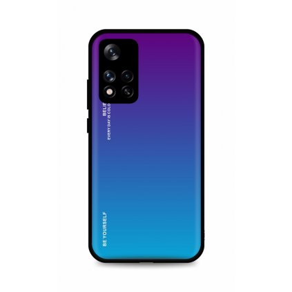 Zadný pevný kryt LUXURY na Realme C35 dúhový purpurový