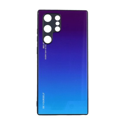 Zadný pevný kryt LUXURY na Samsung S22 Ultra dúhový purpurový