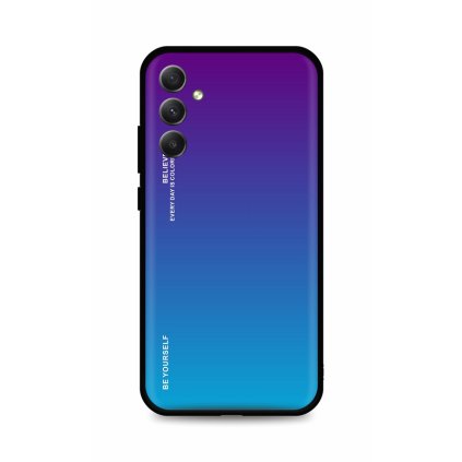 Zadný pevný kryt LUXURY na Samsung A34 dúhový purpurový