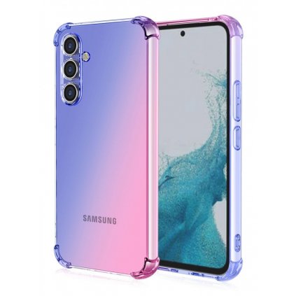 Zadný kryt na Samsung A34 Shock dúhový modro-ružový