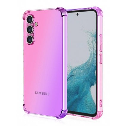 Zadný kryt na Samsung A34 Shock dúhový ružovo-fialový