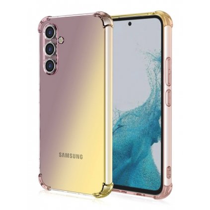 Zadný kryt na Samsung A54 5G Shock dúhový purpurovo-žltý