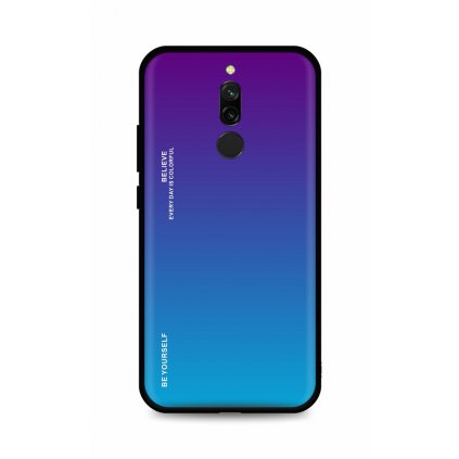 Zadný pevný kryt LUXURY na Xiaomi Redmi 8 dúhový purpurový