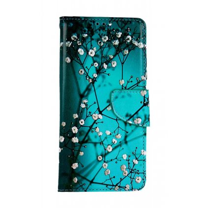 Flipové puzdro na Xiaomi Poco X5 Pro 5G Modré s kvetmi
