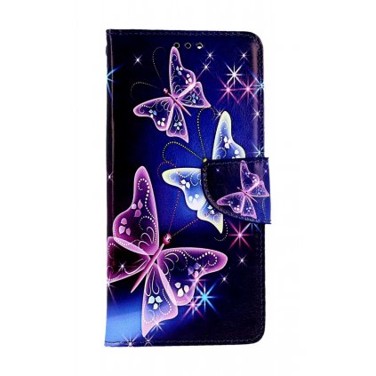 Flipové puzdro na Xiaomi Poco X5 Pro 5G Modré s motýlikmi