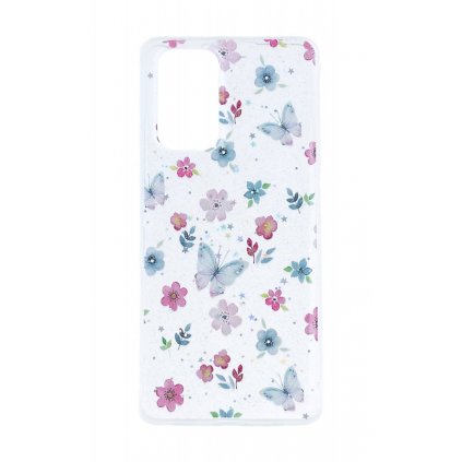 Zadný kryt Glitter na Xiaomi Redmi Note 10 Pro Kvety s motýlikami