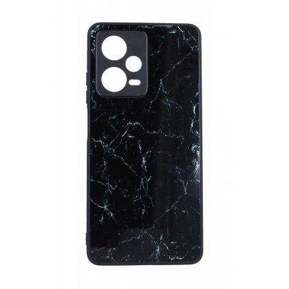 Zadný pevný kryt Marble na Xiaomi Redmi Note 12 Pro + 5G Smoky Black