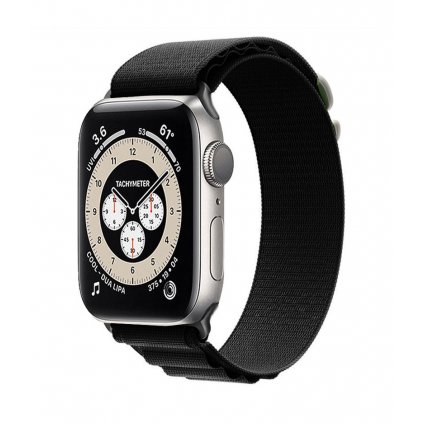 Textilný remienok Wavy pre Apple Watch 38-40-41 mm čierny