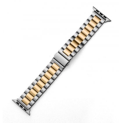 Oceľový remienok Hard pre Apple Watch 42-44-45-49 mm strieborno-bronzový