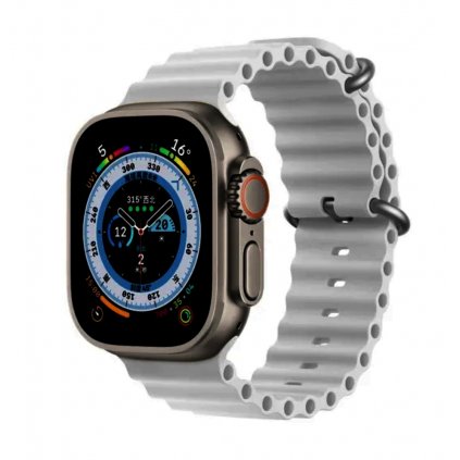 Silikónový remienok Rugged pre Apple Watch 38-40-41 mm sivý