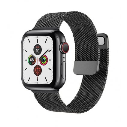 Kovový remienok LUXURY Magnet pre Apple Watch 38-40-41 mm čierny