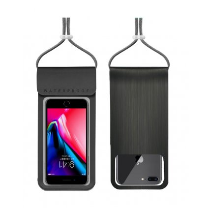 Univerzálne vodotesné púzdro na mobil Metallic XL čierne
