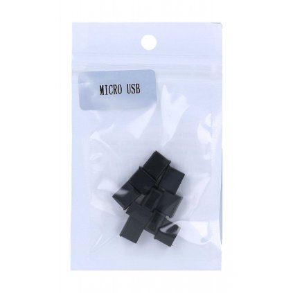 Záslepka do konektora TopQ microUSB čierna 10ks