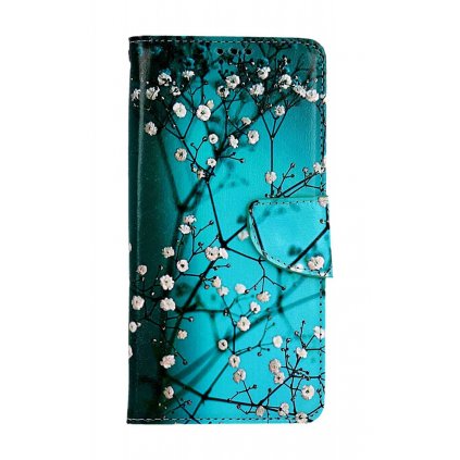 Flipové puzdro na Xiaomi Redmi Note 11 Pro 5G Modré s kvetmi