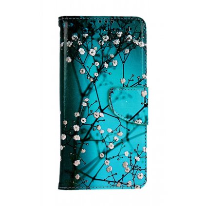 Flipové puzdro na Xiaomi Redmi Note 12S Modré s kvetmi