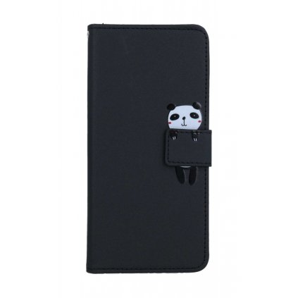 Flipové puzdro na Xiaomi Redmi Note 12 Pro 5G čierne s pandou