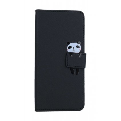 Flipové puzdro na Xiaomi Redmi 12C čierne s pandou