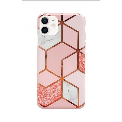 Zadný kryt na iPhone 12 Marble Pink