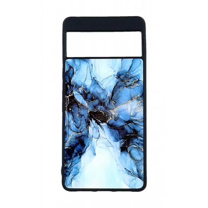 Zadný pevný kryt Marble na Google Pixel 6a 5G Smoky Blue