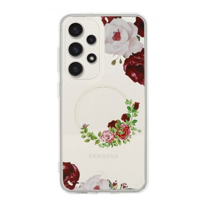 Zadný kryt Flower na Samsung A13 s červenými kvetmi