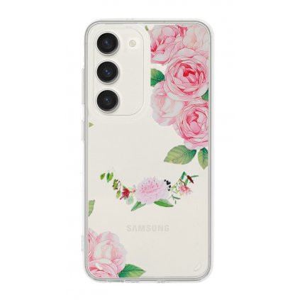 Zadný kryt Flower na Samsung S23 s ružovými kvetmi
