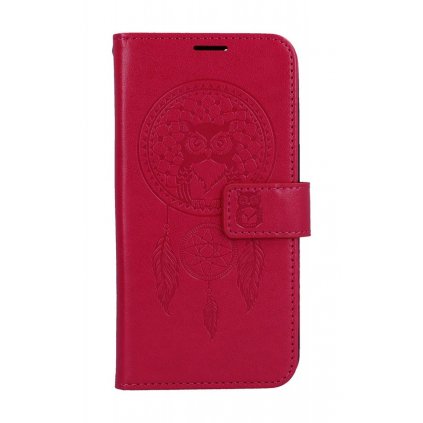Flipové puzdro Mezzo na iPhone 15 Lapač so sovičkou ružové