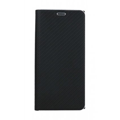 Flipové puzdro Luna Carbon Book pre Samsung S23 Ultra čierne