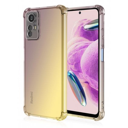 Zadný kryt na Xiaomi Redmi Note 12S Shock dúhový purpurovo-žltý