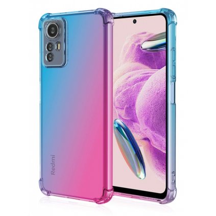 Zadný kryt na Xiaomi Redmi Note 12S Shock dúhový modro-ružový