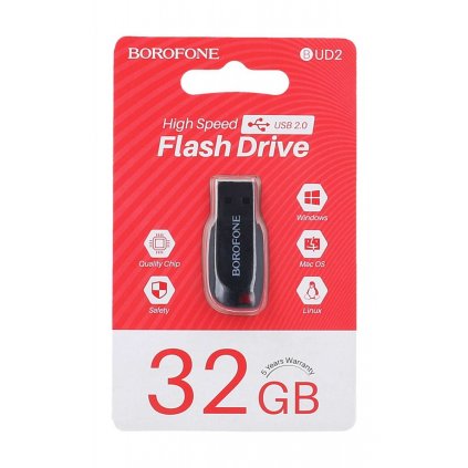 Flash disk Borofone BUD2 32GB čierny