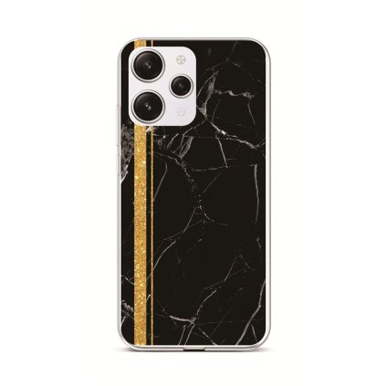 Zadný kryt STYLE na Xiaomi Redmi 12 Mramor čierno-zlatý