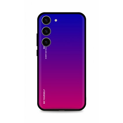 Zadný pevný kryt LUXURY na Samsung S23 dúhový fialový