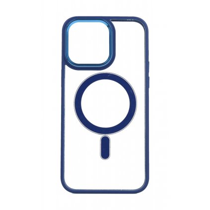 Zadný pevný kryt Magnetic na iPhone 14 Pro s modrým rámčekom