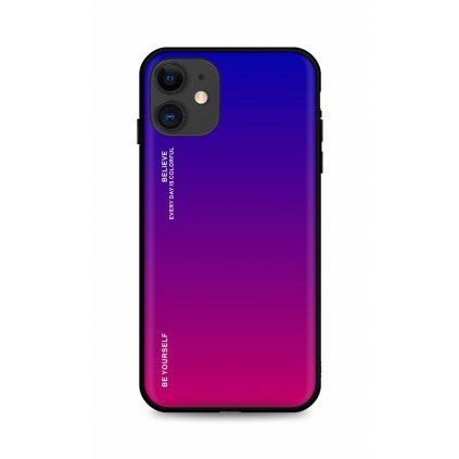 Zadný pevný kryt LUXURY pre iPhone 11 dúhový fialový