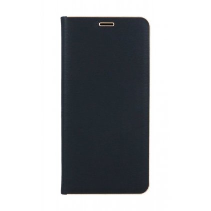 Flipové puzdro Luna Carbon Book na Samsung A12 čierne
