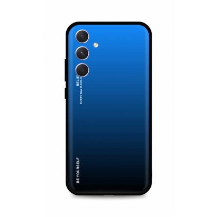 Zadný pevný kryt LUXURY na Samsung A14 dúhový modrý