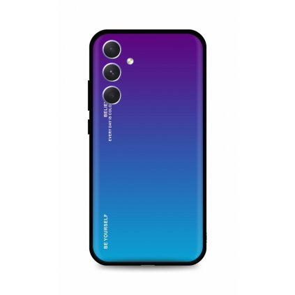 Zadný pevný kryt LUXURY na Samsung A14 dúhový fialový