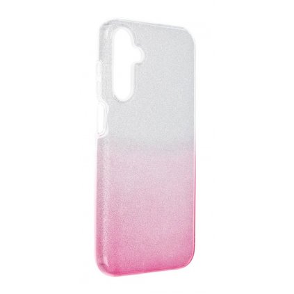 Zadný pevný kryt na Samsung A15 glitter strieborno-ružový
