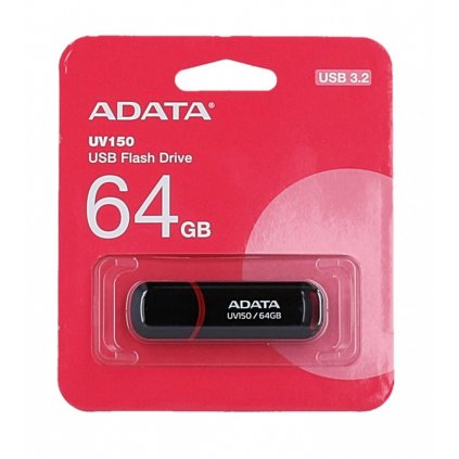 Flash disk ADATA UV150 64GB čierno-červený