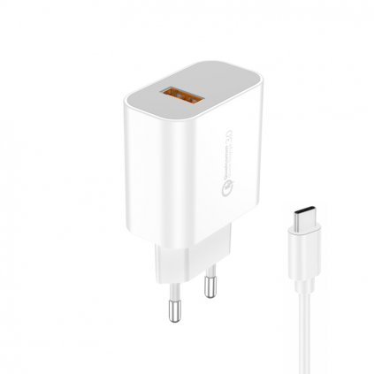 Foneng EU46 - Nabíjačka USB - s káblom USB na typ C 3A biela