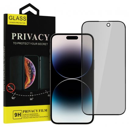 Tvrdené sklo Privacy Glass pre IPHONE 15 PRO MAX čierne