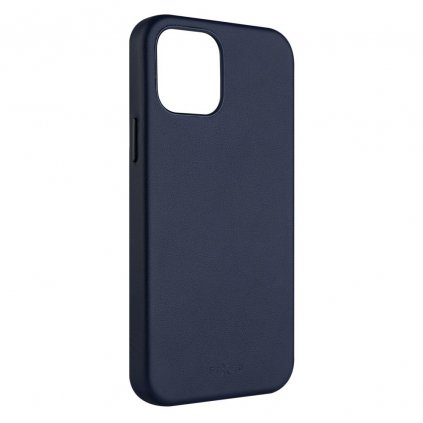 Zadný kožený kryt FIXED MagLeather s podporou MagSafe pre Apple iPhone 12-12 Pro, modrý