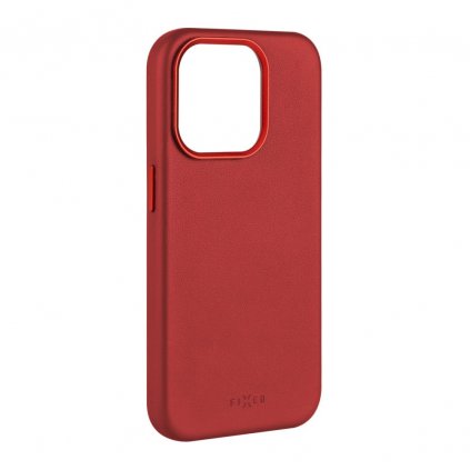 Zadný kožený kryt FIXED MagLeather s podporou MagSafe pre Apple iPhone 13 Pro, červený