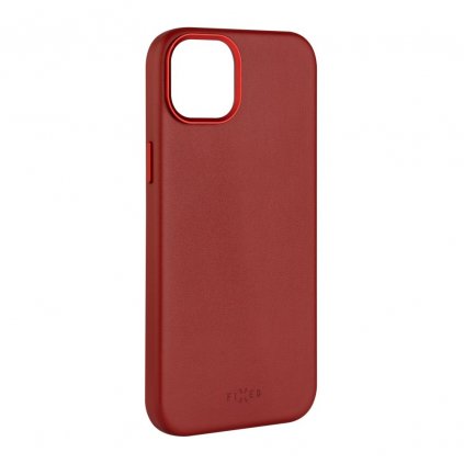 Zadný kožený kryt FIXED MagLeather s podporou MagSafe pre Apple iPhone 13, červený