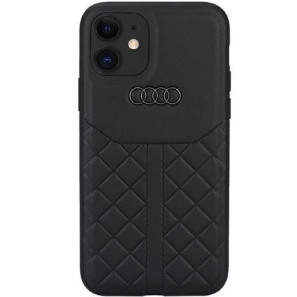 Zadný kryt Audi hardcase z pravej kože pre iPhone 12/12 Pro Black