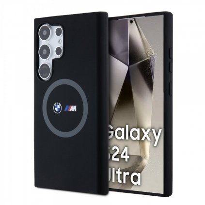 Zadný kryt BMW M Printed Round and Logo Magsafe pre Samsung Galaxy S24 Ultra Black